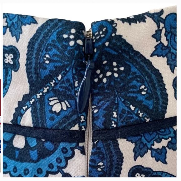 Ted Baker Madisyn blue paisley pencil skirt size 0 nwt - Picture 7 of 10